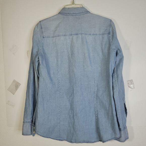 Womans J Crew Mercantile Chambray Button front Shirt Size S - Picture 5 of 8